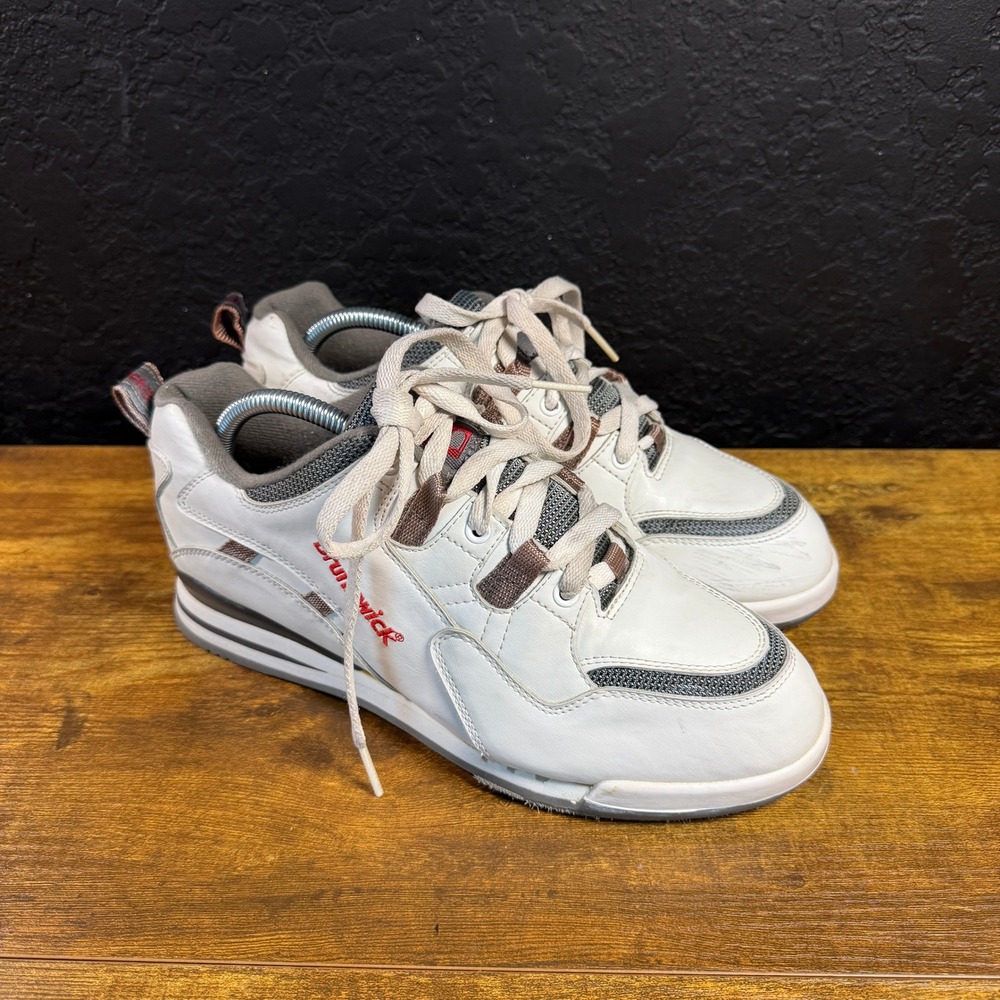Brunswick Rebel II White Leather Bowling Shoes Womens Size 8.5